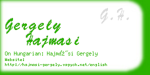 gergely hajmasi business card